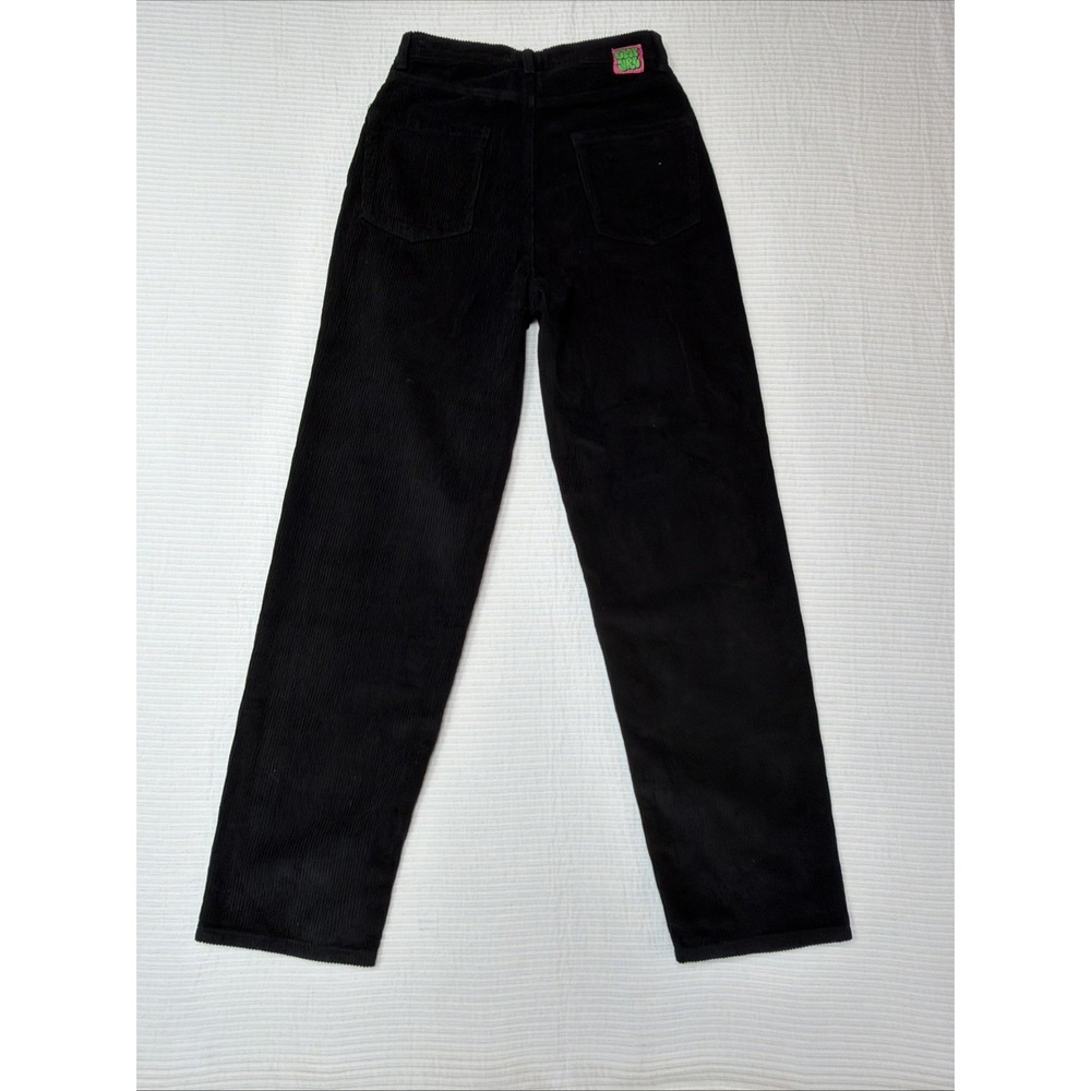 Empyre Corduroy Pants Size 4 32 Black Loose Baggy Skate Pants Wide Leg High Ría - Picture 5 of 8